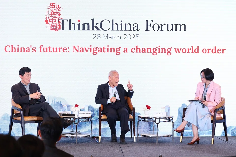Prof Wang Gungwu speaks at the ThinkChina Forum on 28 March 2025 at The Capitol Kempinski Hotel. (SPH Media)