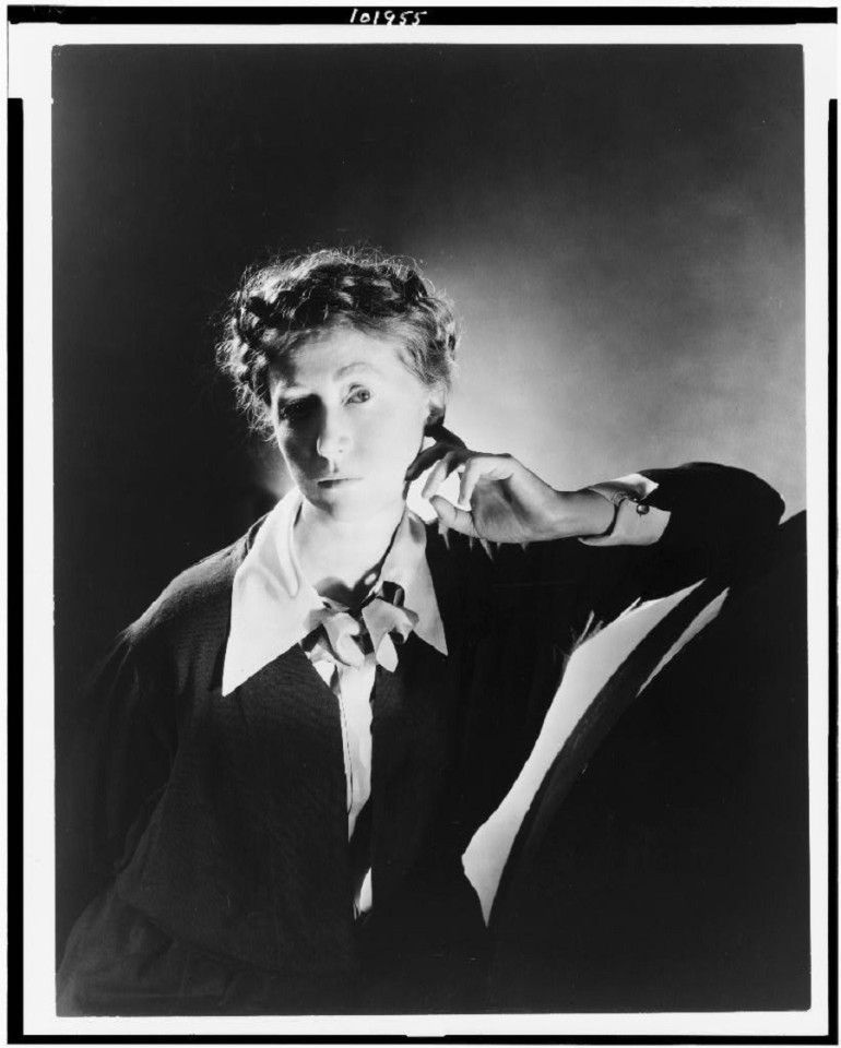 American poet Marianne Moore. Photograph by George Platt Lynes. (United States Library of Congress's Prints and Photographs division)