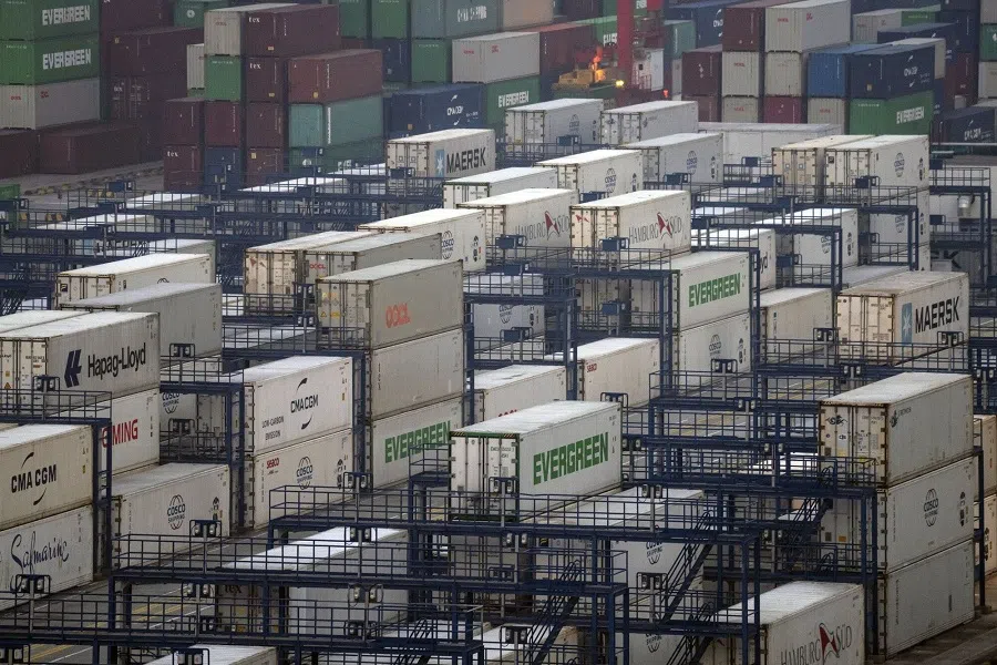 Shipping containers at the Yangshan Deepwater Port in Shanghai, China, on 20 January 2025. (Qilai Shen/Bloomberg)