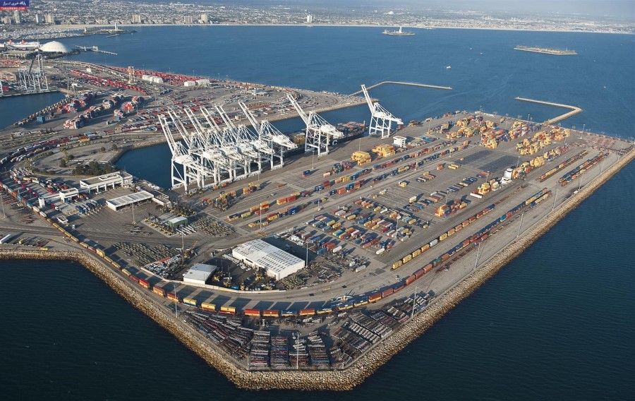 A general view of Chabahar port, 2021. (Twitter/@NadeemUKPK)