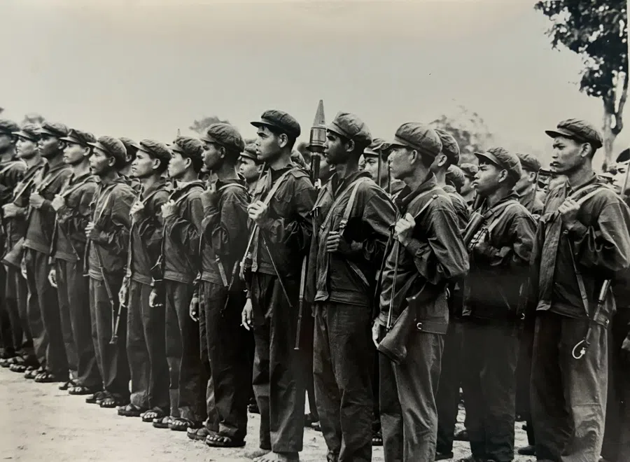 Khmer Rouge guerrillas along the Thai-Burmese border, 1978.