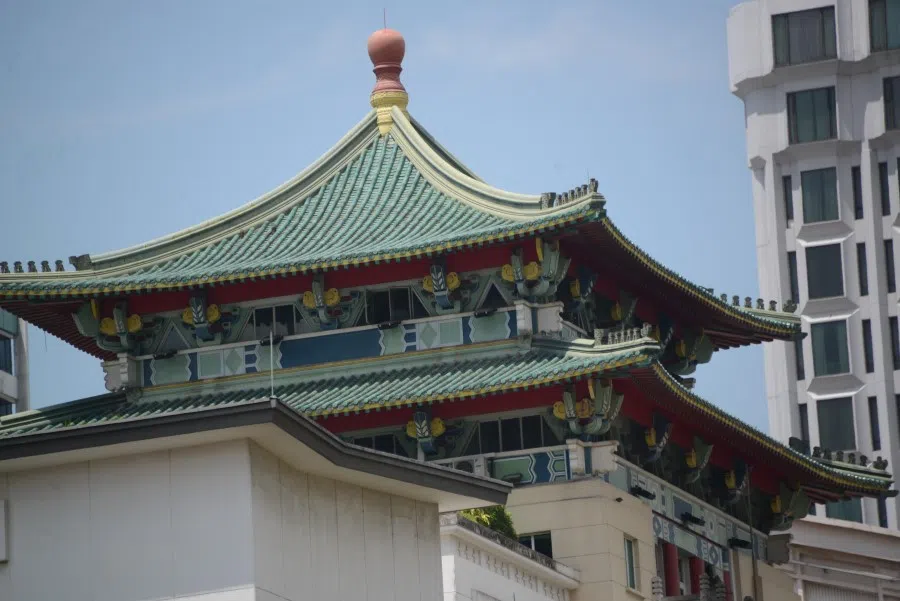 The bird motif at the former Singapore Chinese Chamber of Commerce building. (Photo: Ho Puay-peng)