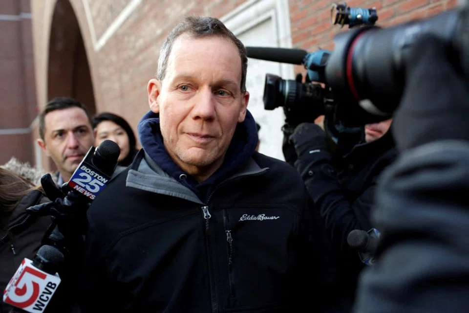 Charles Lieber leaves federal court after he and two Chinese nationals were charged with lying about their alleged links to the Chinese government, in Boston, Massachusetts, US, 30 January 2020. (Katherine Taylor/Reuters)