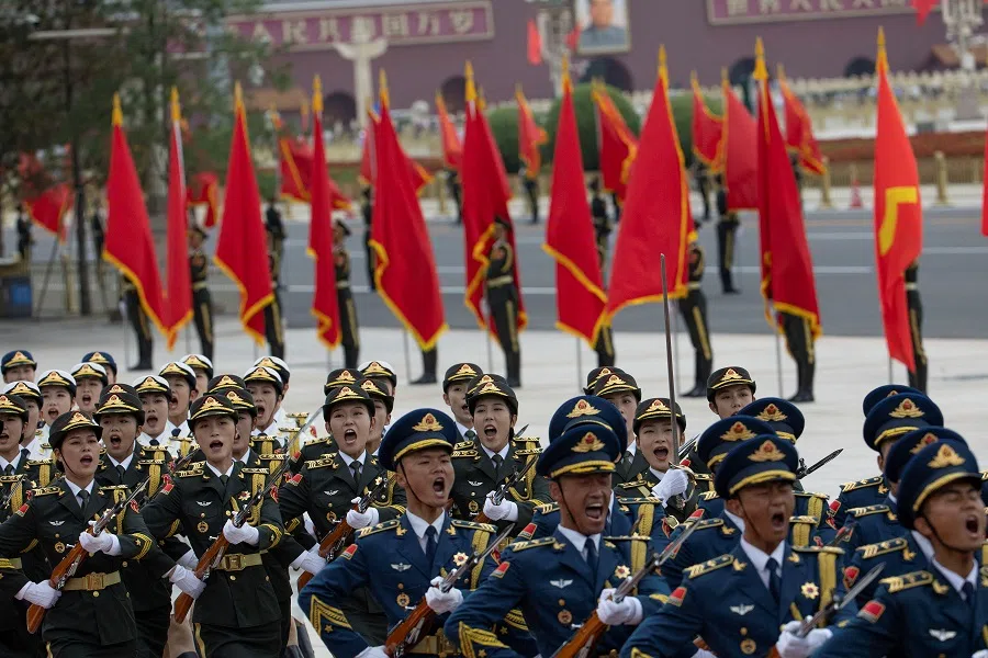 Honour guard parade during a welcome ceremony for Vietnam’s President To Lam at the Great Hall of the People in Beijing, China, 19 August 2024.  (Andres Martinez Casares/Pool via Reuters)