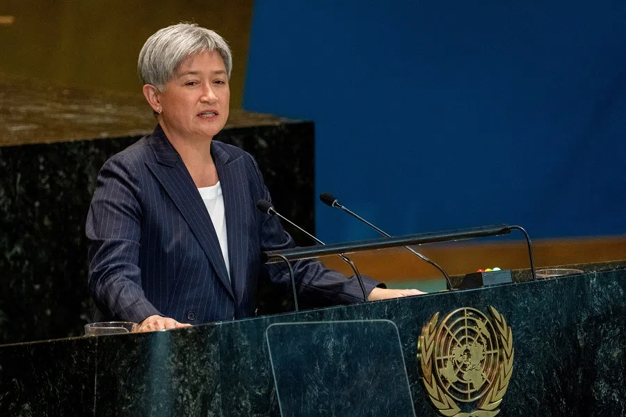 Minister for Foreign Affairs of the Commonwealth of Australia Penny Wong addresses the “Summit of the Future” in the General Assembly hall at United Nations headquarters in New York City, US, on 23 September 2024. (David Dee Delgado/Reuters)