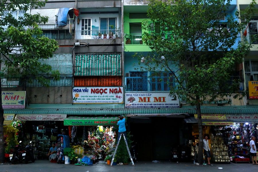 Shops are open after the government eased nationwide lockdown during the coronavirus outbreak in Ho Chi Minh, Vietnam, on 25 April 2020. (Yen Duong/Reuters)