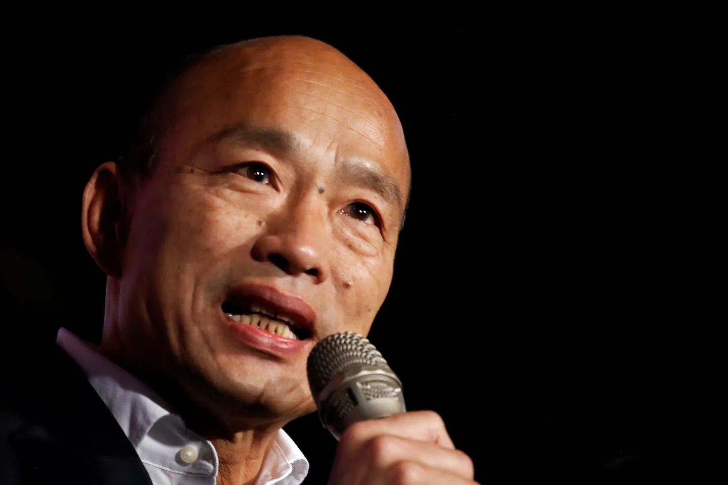 Kuomintang party's presidential candidate Han Kuo-yu admits defeat in presidential election in Kaohsiung, Taiwan on 11 January 2020. (Ann Wang/Reuters)
