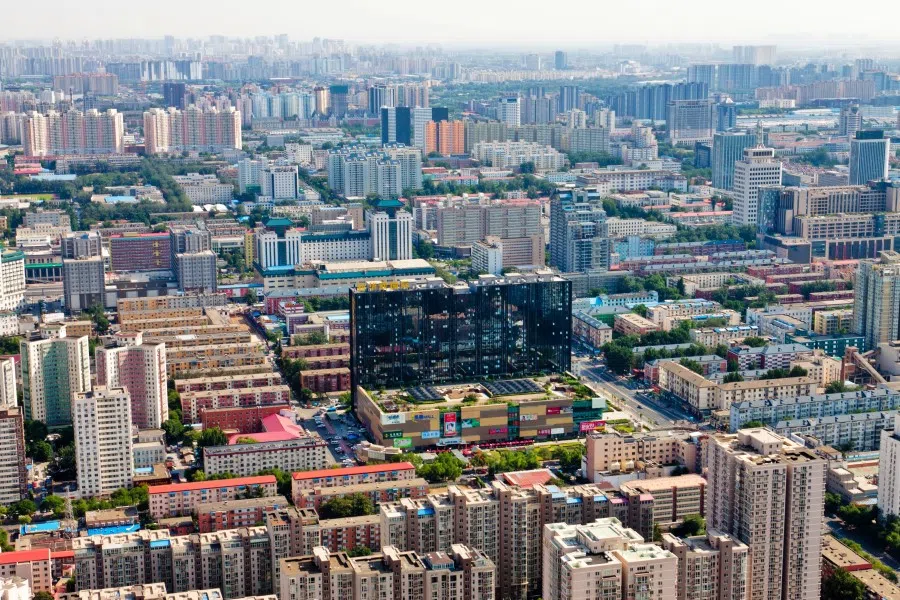 An aerial view of Haidian district, Beijing, 2012. (Wikimedia)