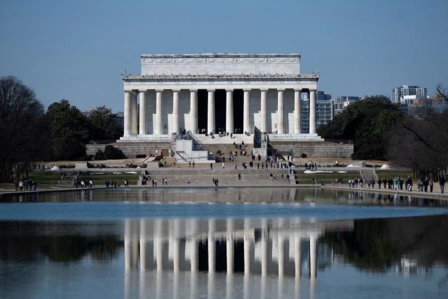 The Lincoln Memorial on the day the US and Israel launched strikes on Iran, in Washington, DC, US, on 28 February 2026.