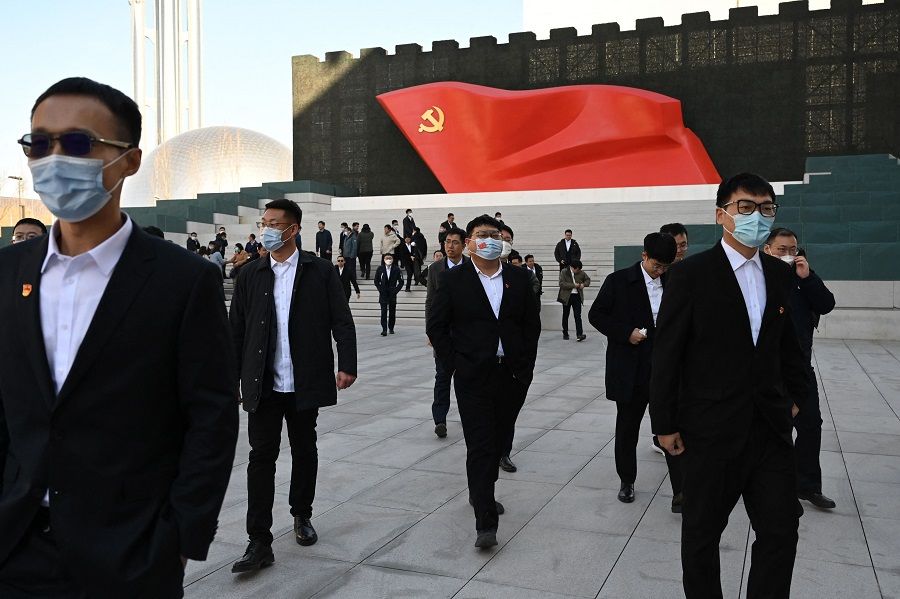 People visit the Museum of the Communist Party of China in Beijing, China, on 3 March 2023. (Greg Baker/AFP)