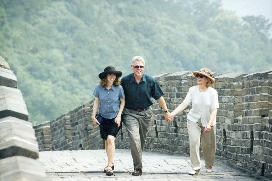 In 1998, President Clinton and his family toured the Great Wall.