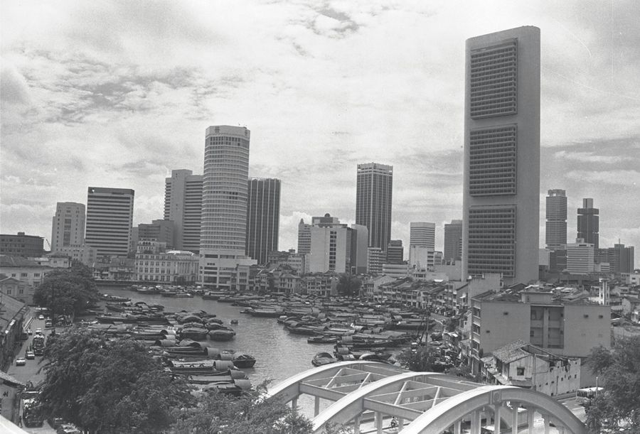 By 1965, the people of Singapore had internalised the early imperial linkages. They set out to build on that heritage to seek its place as a global city and turn its plural society into a viable and prosperous state. The photo shows a view of Boat Quay, Singapore River and the financial district in 1978. (SPH)