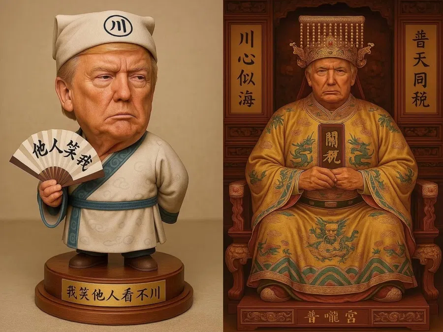 Chinese netizens are creating memes and satirical art to express their displeasure with Trump.