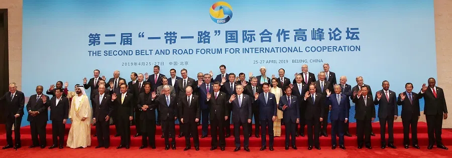 A group photo taken during the Second Belt and Road Forum for International Cooperation’s welcome ceremony at Yanqi Lake International Convention Centre on 27 April 2019. (SPH Media)