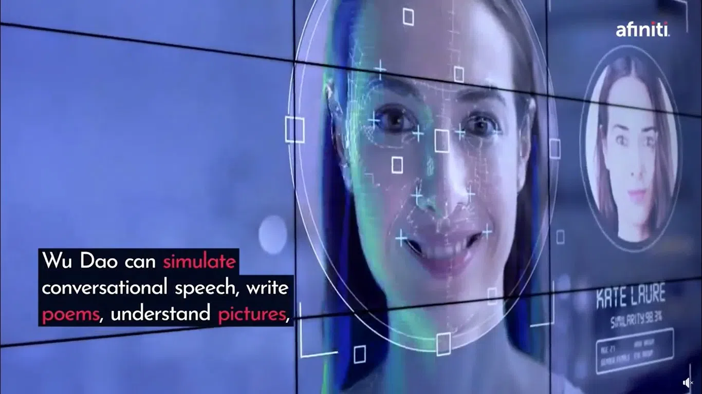 A screen grab from a video featuring Wu Dao 2.0. (Internet)