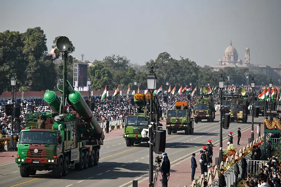 The Indian Army’s BrahMos missile system featured in India’s 76th Republic Day parade in New Delhi on 26 January 2025. (Sajjad Hussain/AFP)