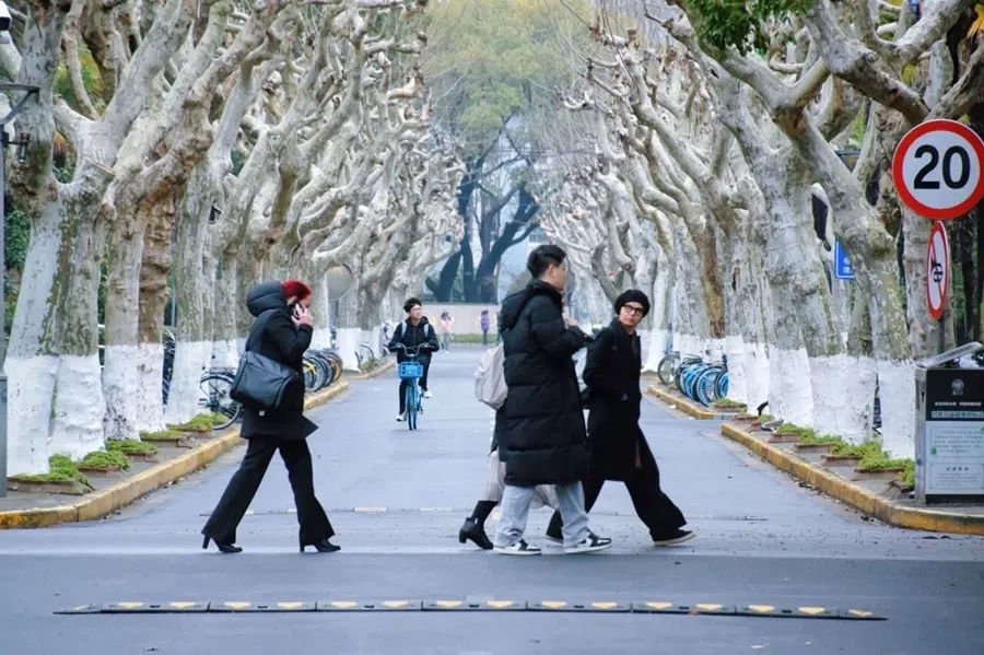 Students at Fudan University, March 2026.