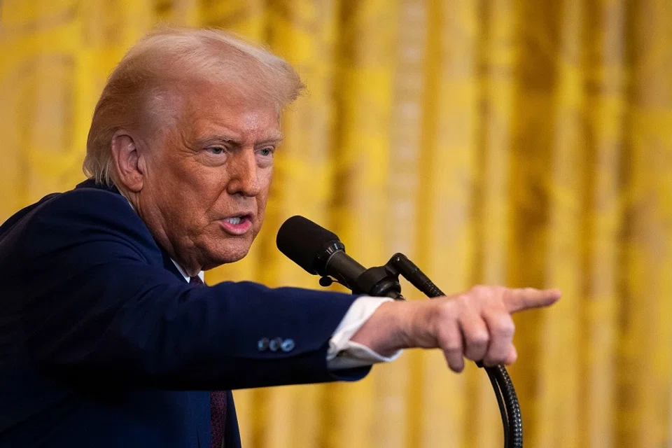 US President Donald Trump in the East Room of the White House in Washington, DC, US, on 13 February 2025. (Francis Chung/Politico/Bloomberg)