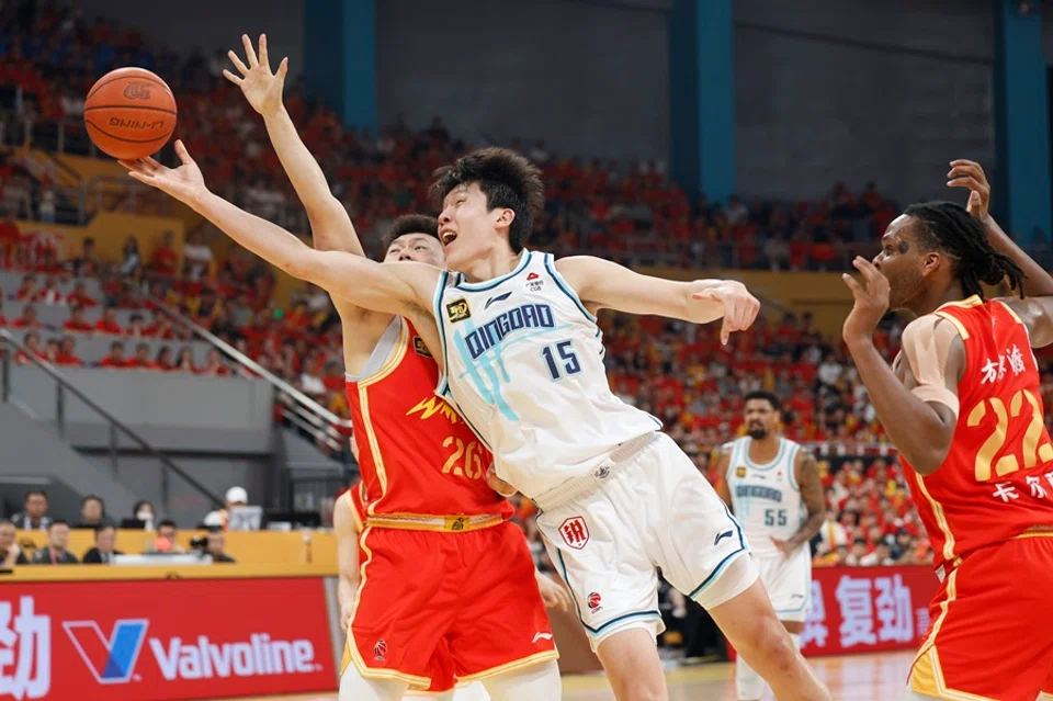 A Chinese Basketball Association (CBA) game between the Qingdao Eagles and Zhejiang Lions. (CNS)