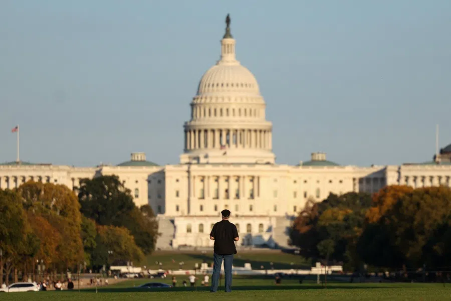 A person looks out at the US Capitol building from the National Mall in Washington, DC, US on 21 October 2025. (Kylie Cooper/Reuters)