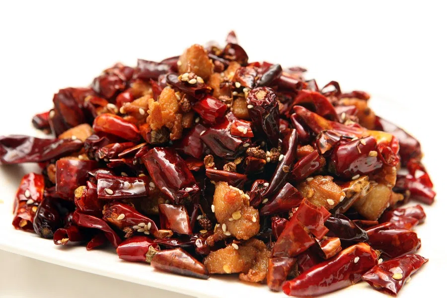 A dish of Sichuan mala chicken, 辣子鸡. (SPH Media)