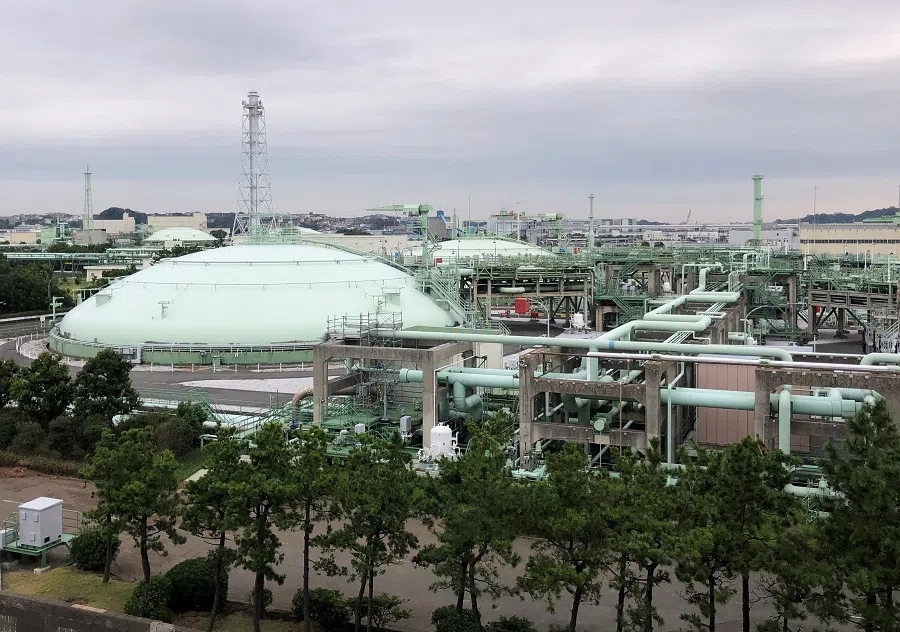 General view of the Negishi LNG Terminal, which is jointly operated by Tokyo Gas and JERA, in Yokohama, Japan, on 17 October 2019. (Yuka Obayashi/Reuters)