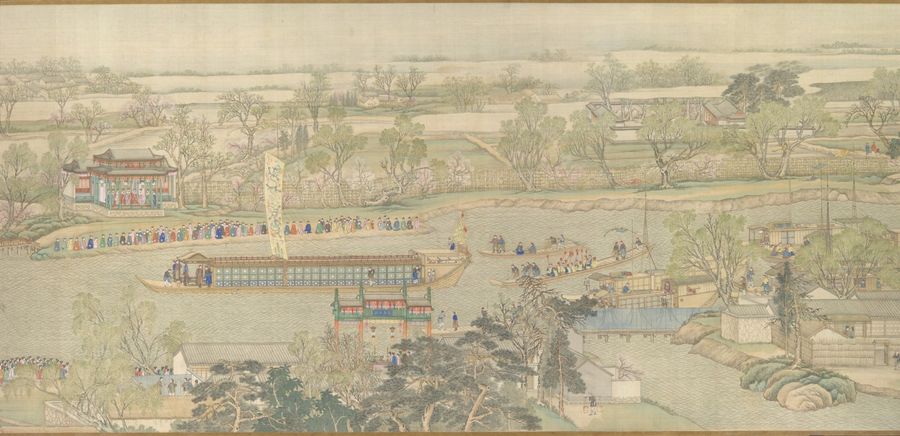 Xu Yang, The Qianlong Emperor's Southern Inspection Tour (《乾隆南巡图》), partial, National Museum of China. (Internet)