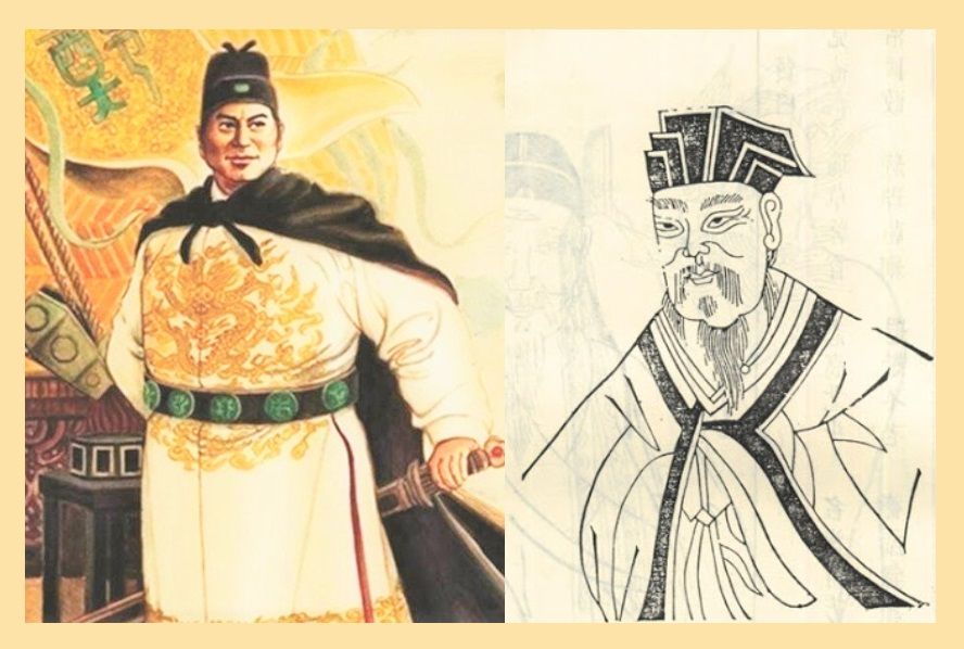 Ming dynasty explorer Zheng He (right) and Han dynasty explorer Zhang Qian. (Internet)