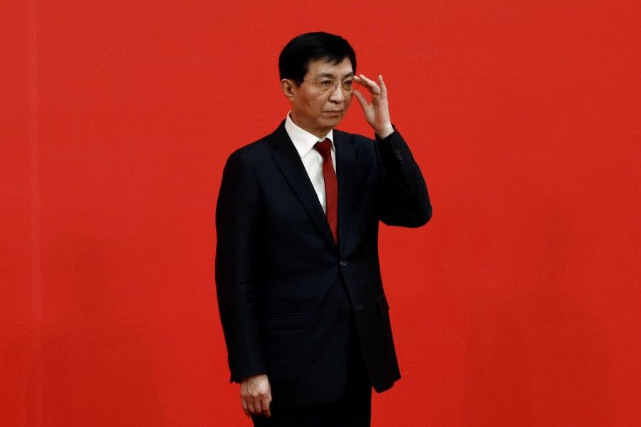 Wang Huning at the Great Hall of the People in Beijing, China, 23 October 2022. (Tingshu Wang/Reuters)