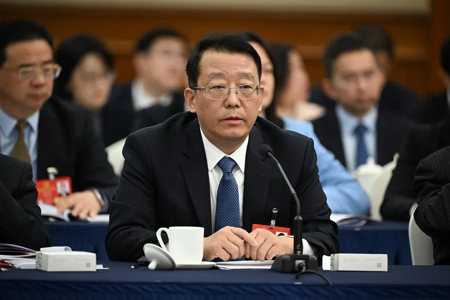 GAC Group chairman Feng Xingya at an open session at the Guangdong People’s Congress, on 6 March 2025. (CNS)