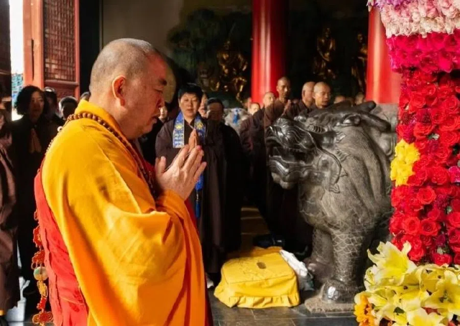 Shi Yongxin remained as abbot of Shaolin Temple through controversies. (Shi Yongxin/Weibo)