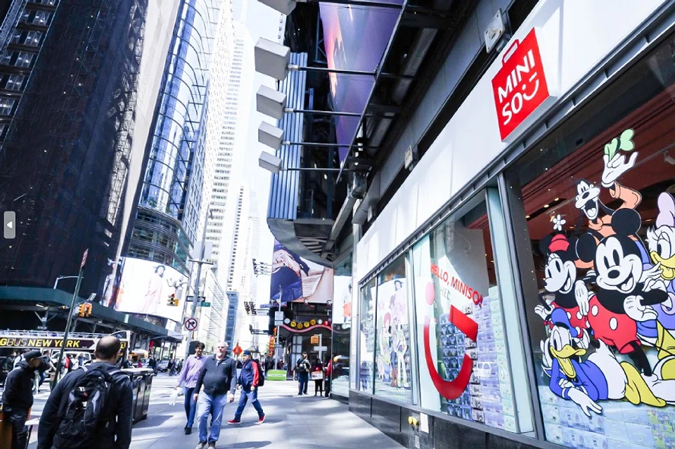 A shot of the Miniso's global flagship store at Times Square, New York. (Photo provided by Miniso)