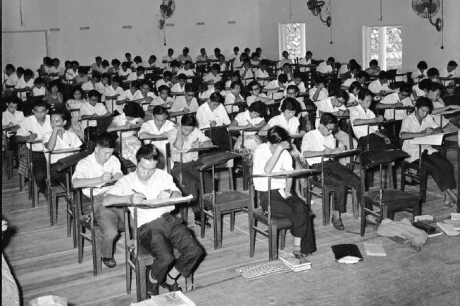 Nantah entrance exam, 1962. (SPH)
