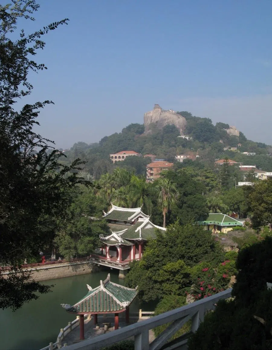 View of Ri Guang Yan from Shu Zhuang Garden.