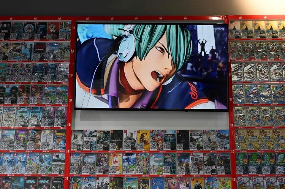 Computer games are seen at a store in Beijing, China, on 10 September 2021. (Greg Baker/AFP)