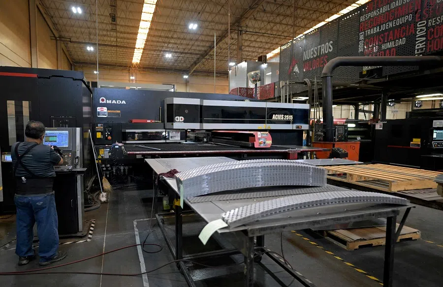 General view of the Aztek Technologies plant in Santa Catarina, Nuevo Leon state, Mexico, on 30 April 2024. (Alfredo Estrella/AFP)