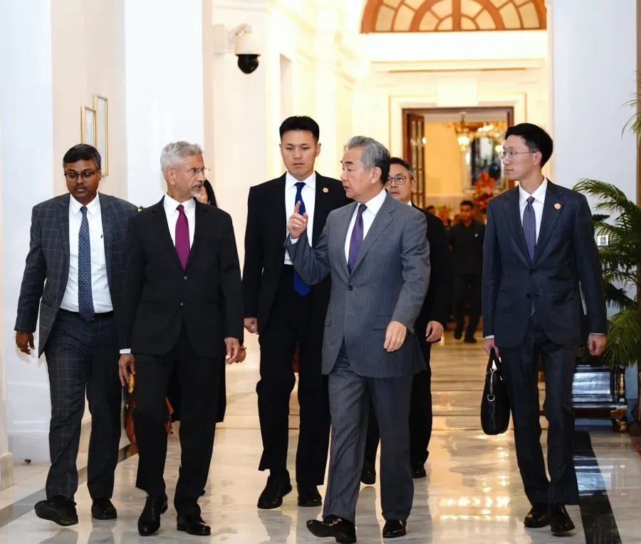 Indian External Affairs Minister S. Jaishankar and Chinese Foreign Minister Wang Yi met in New Delhi on 18 August 2025. (S. Jaishankar/X)