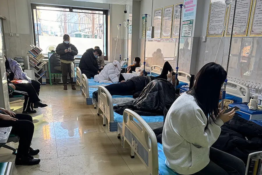 Patients receiving TCM injection in a hospital in Heilongjiang in December 2023.