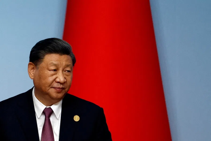 Chinese President Xi Jinping attends the joint press conference of the China-Central Asia Summit in Xian, Shaanxi province, China, 19 May 2023. (Florence Lo/Reuters)