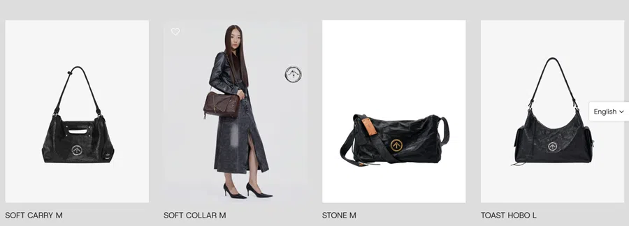 A screenshot of Grotto handbags. (Official Grotto website)