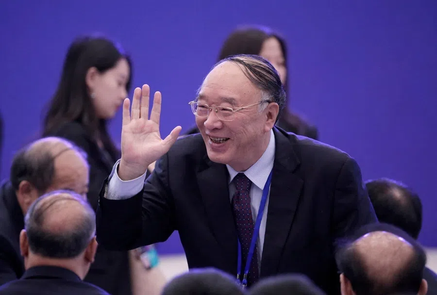 Huang Qifan, vice-chairman of the China Center for International Economic Exchanges, attends the 2019 New Economy Forum in Beijing, China, 21 November 2019.