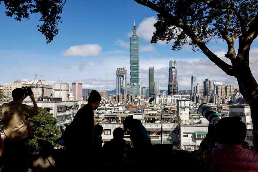 The Taipei 101 Skyscraper in Taipei, Taiwan, in the background on 25 January 2026. (Ann Wang/Reuters)