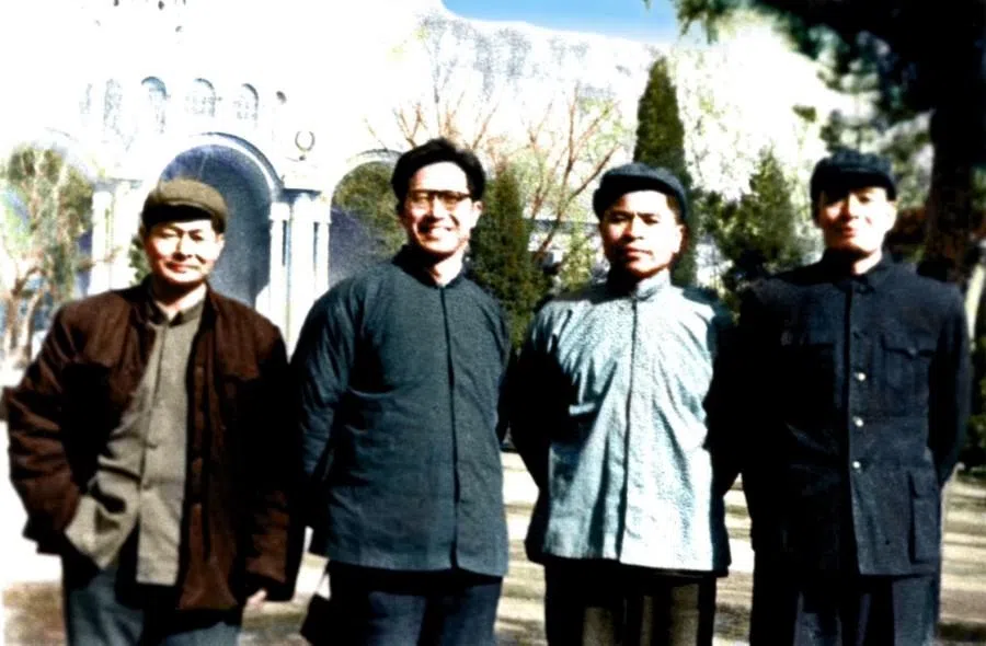 Taiwanese CCP underground cadres who had gone to the mainland photographed in Beijing, mid-1950s. From left to right: Zhou Qing, Ye Jidong, Chen Bingji and Wu Ketai.