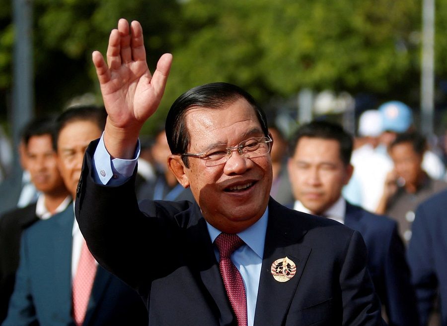 President of the ruling Cambodian People's Party (CPP) and Prime Minister Hun Sen attends a ceremony to mark the 68th anniversary of the establishment of the party in Phnom Penh, Cambodia, 28 June 2019. (Samrang Pring/File Photo/Reuters)