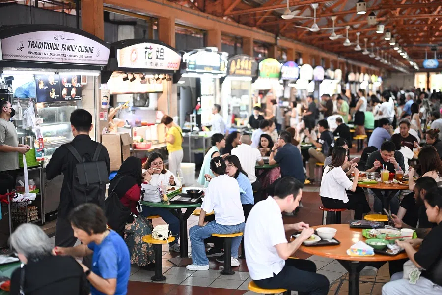 People eating at Maxwell Food Centre on 5 November 2024. (SPH Media)
