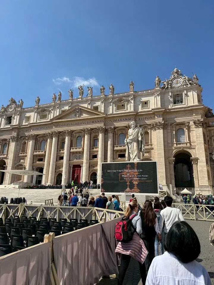 St. Peter’s Basilica in the Vatican, April 2025.