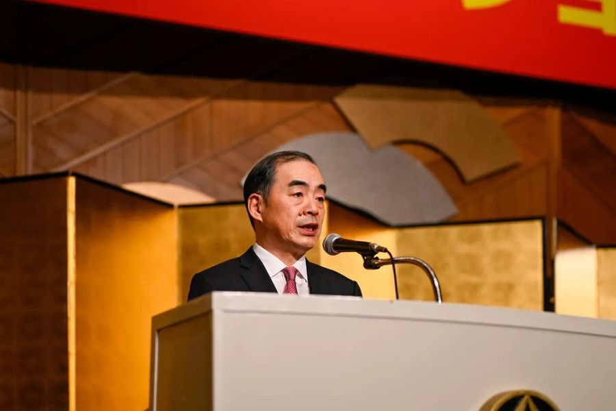Former Chinese ambassador to Japan Kong Xuanyou at his farewell event, 24 February 2023. (Internet/Chinese Embassy in Japan)