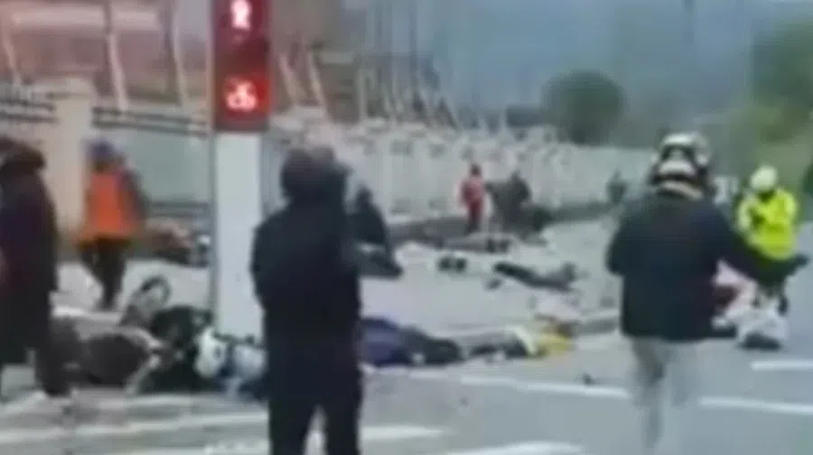 An accident which occurred in Shiyan, Hubei, China, in late October. (Internet)