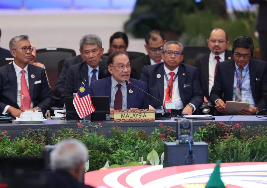 Malaysian Prime Minister Anwar Ibrahim at the ASEAN-GCC-China Summit, on 27 May 2025. (SPH Media)