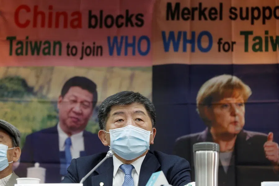 Taiwan Health Minister Chen Shih-chung holds a news conference about Taiwan's efforts to get into the World Health Organisation in Taipei, Taiwan, on 15 May 2020. (Ann Wang/Reuters)